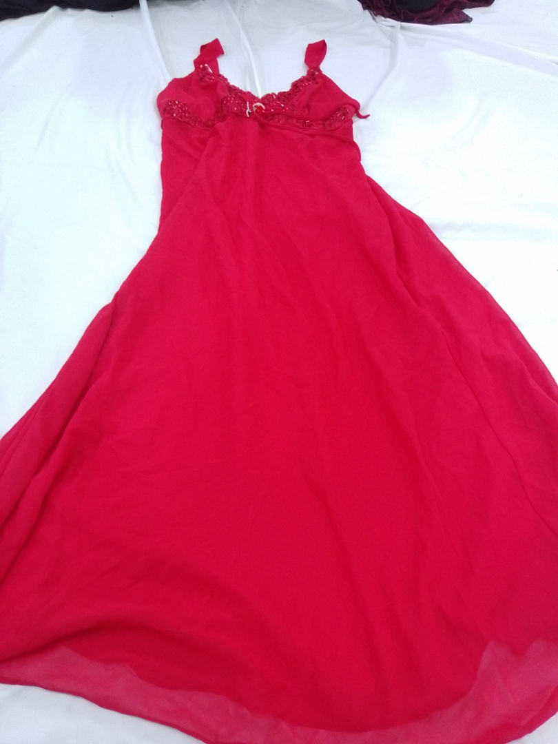 Red Maxi Slip Dress