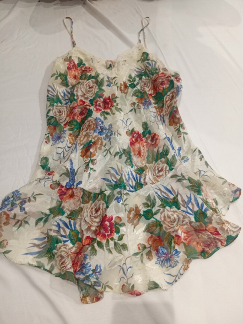 Victoria's Secret Floral Lace Trim Cami Slip Dress