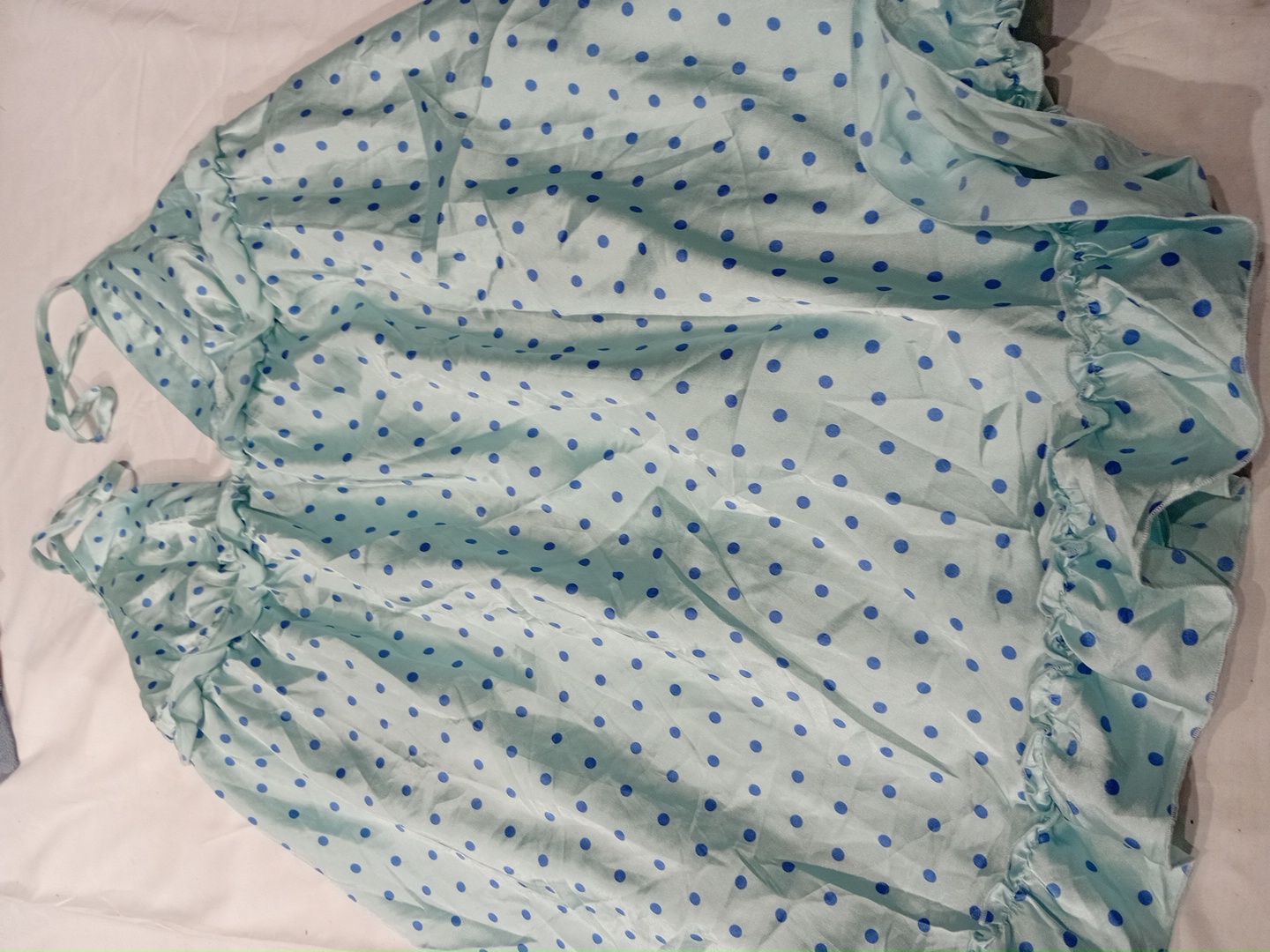 Polka Dot Ruffle Trim Cami Top