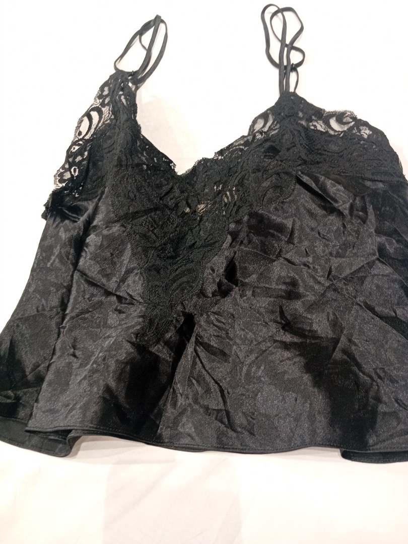 Victoria's Secret Black Lace Trim Camisole