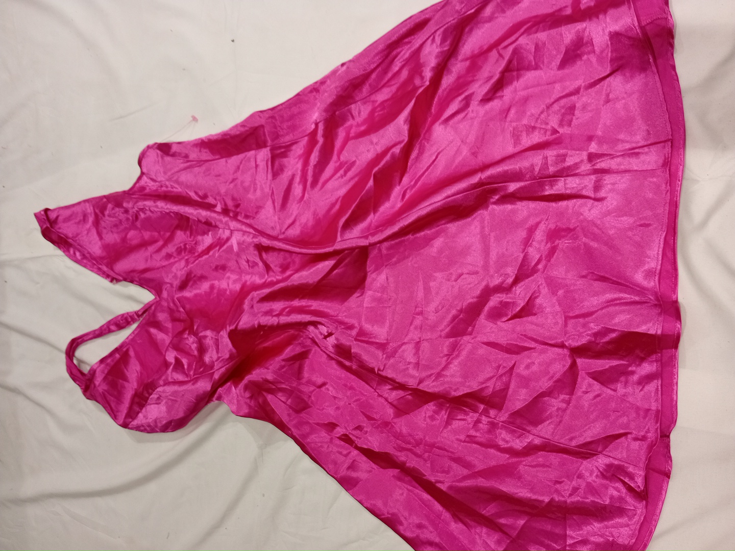 Pink Satin Mini Dress