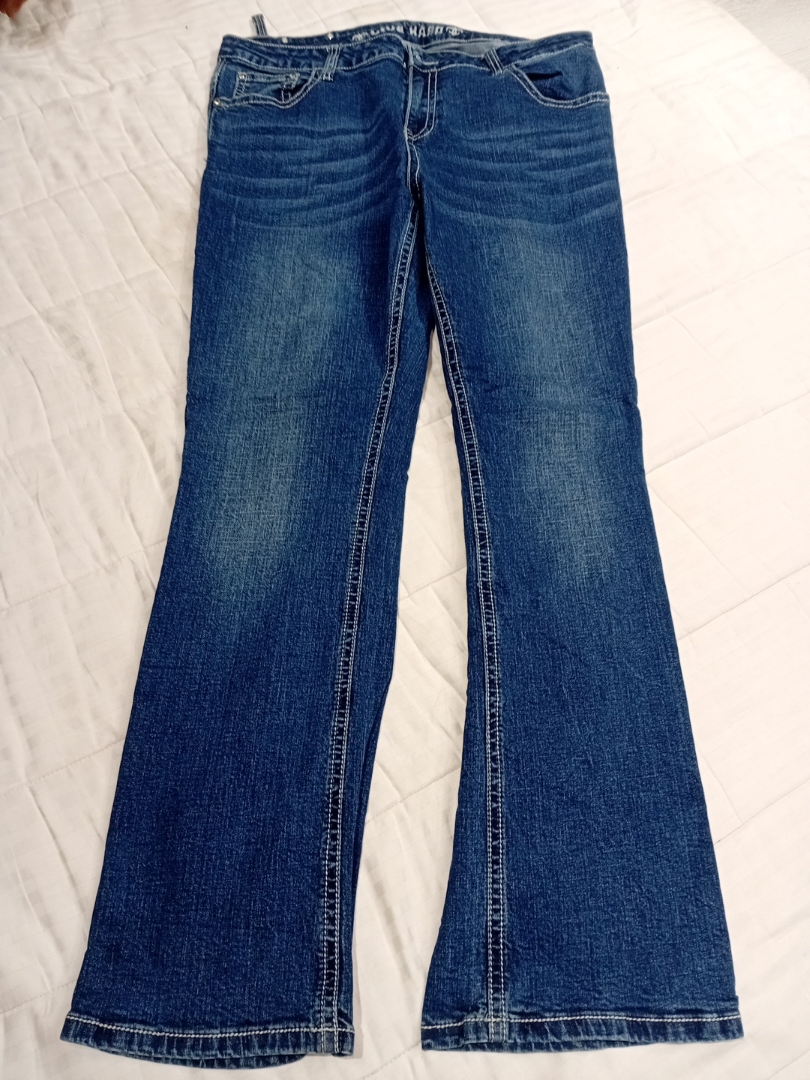 Live Hard Embellished Flare Jeans