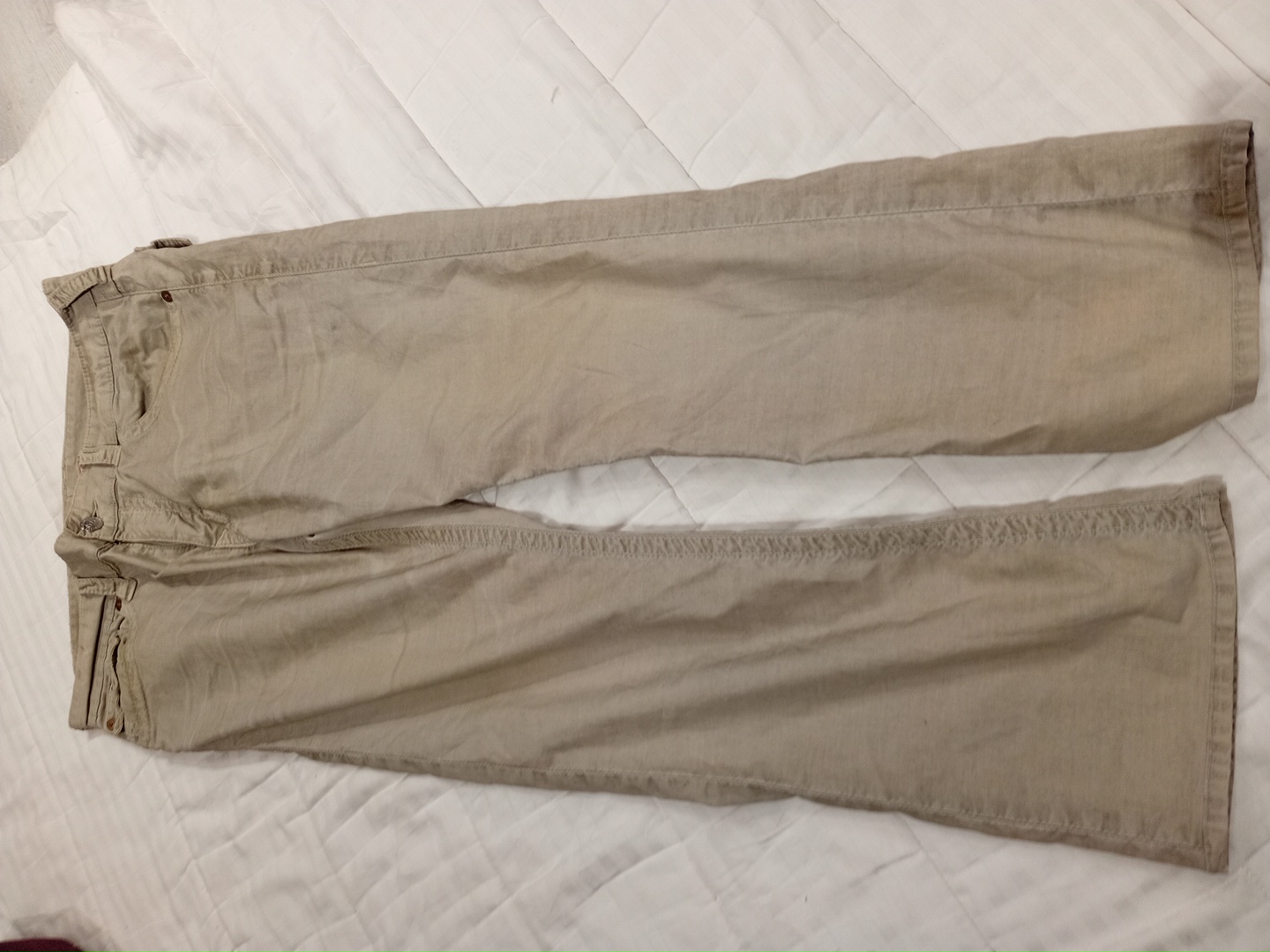 True Religion Beige Flare Jeans