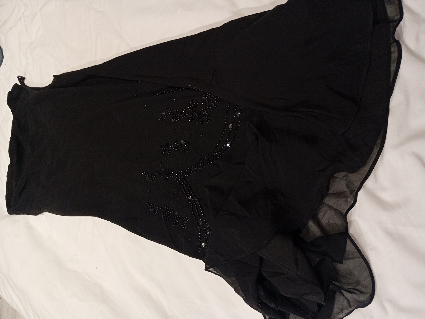 S.L. Fashions Black Embellished Dress