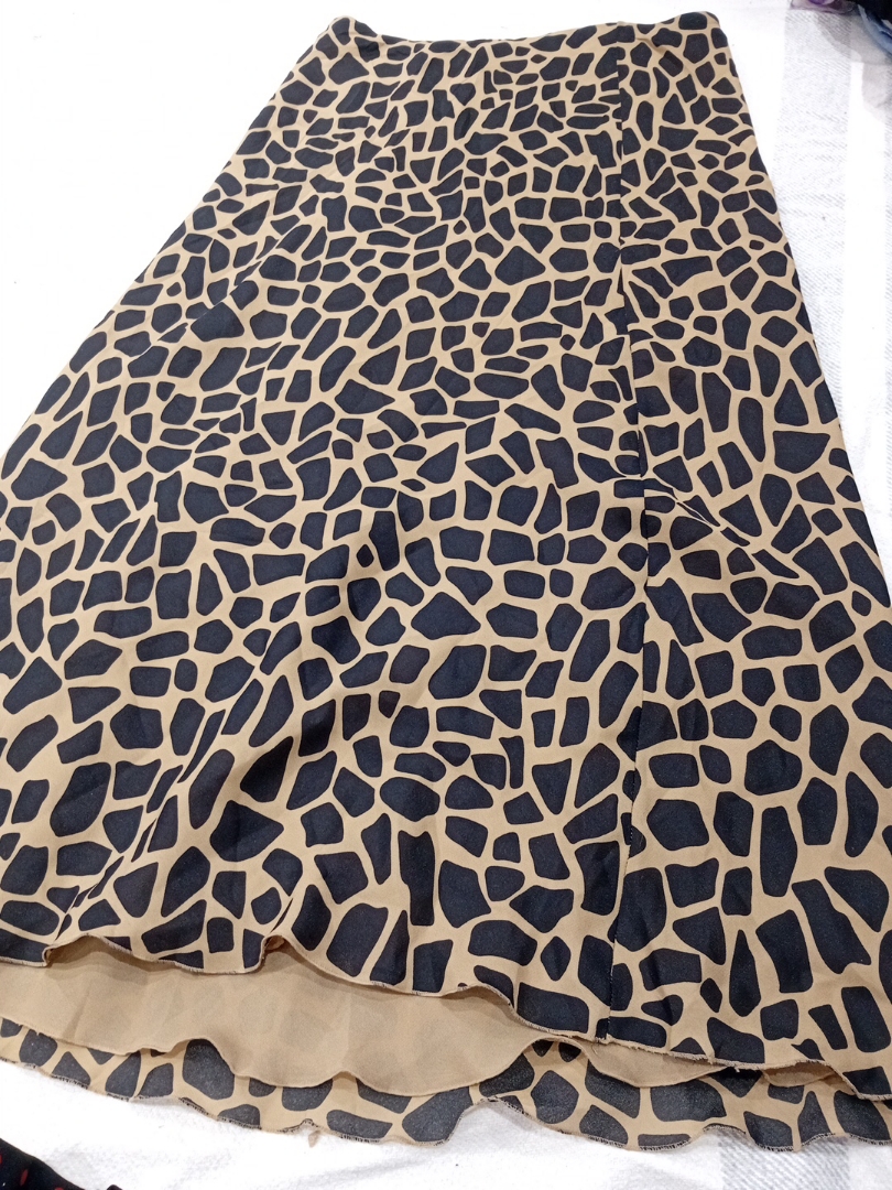 Russell Kemp New York Animal Print Midi Skirt