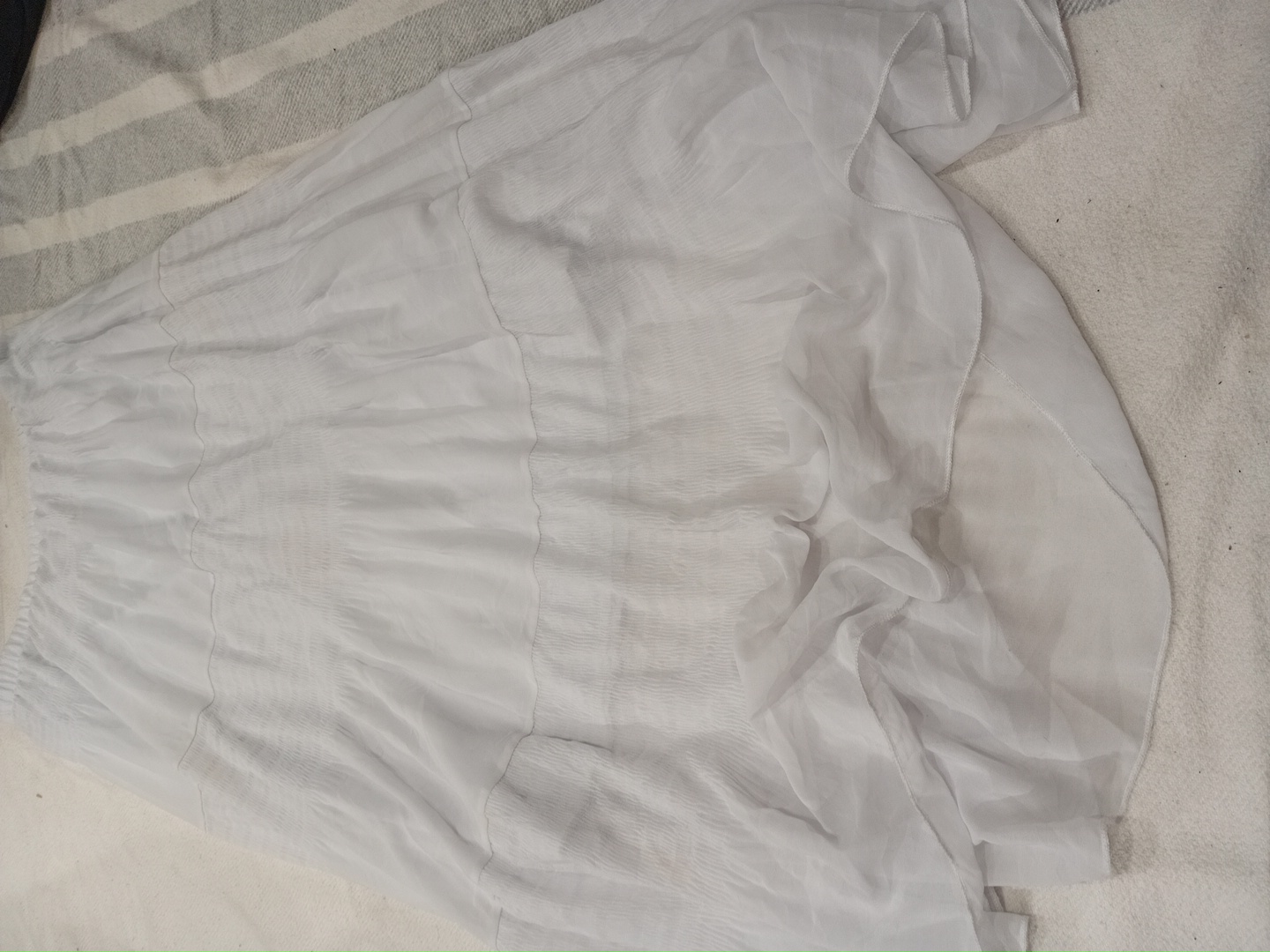 White Tiered Maxi Skirt