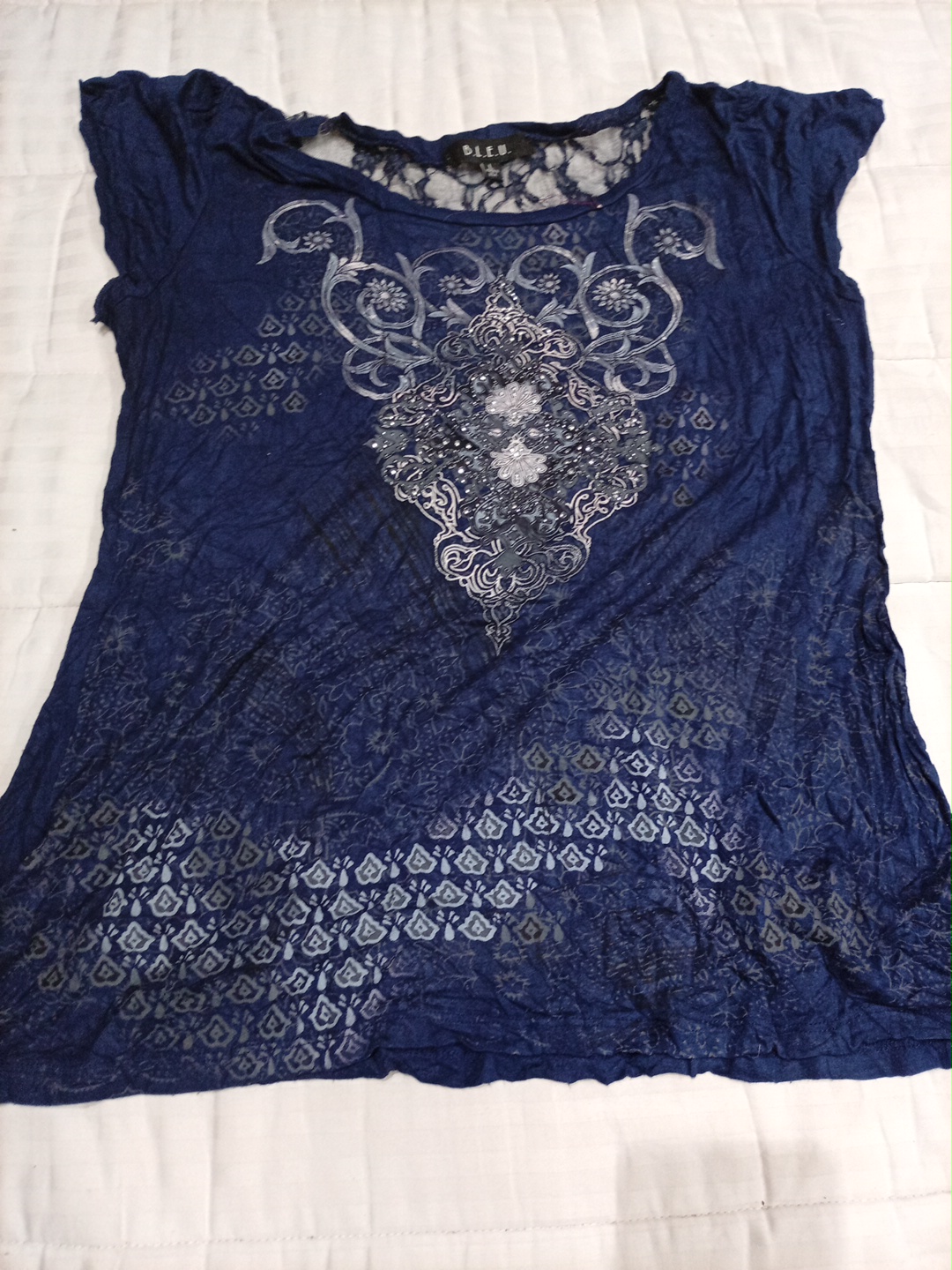 B.LEU Embellished Top