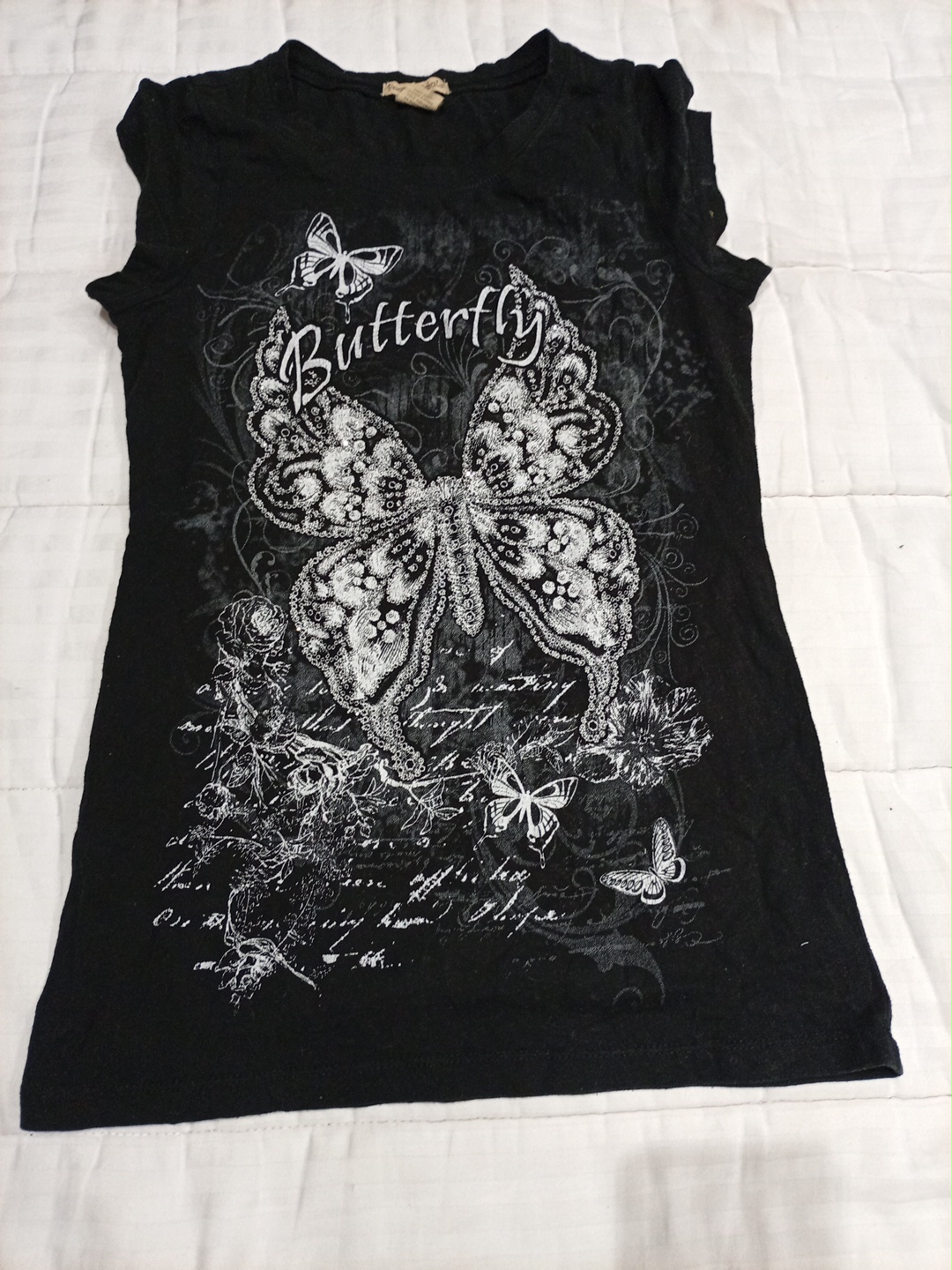 T-shirt graphique Papillon Noir