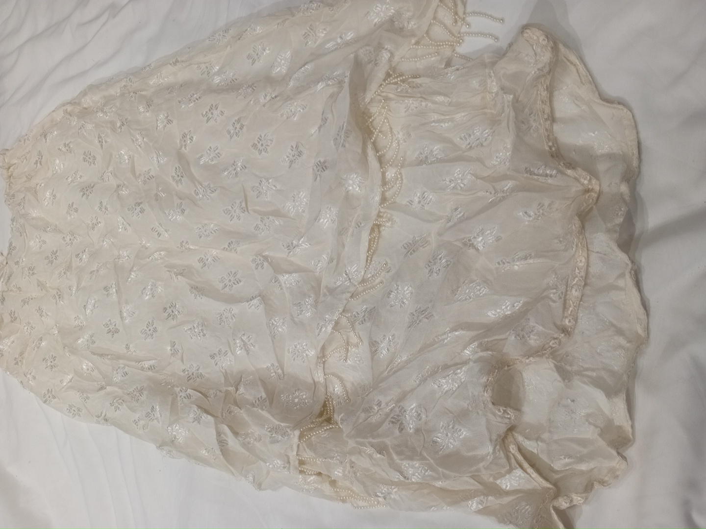 Jupe maxi brodée Papillon