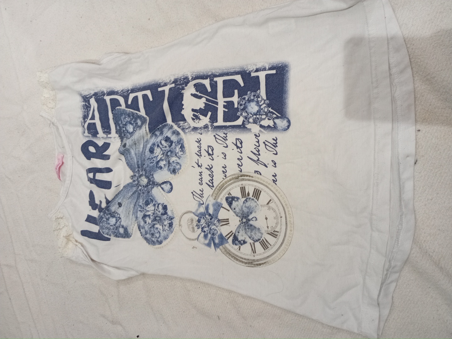 T-shirt graphique blanc pour filles