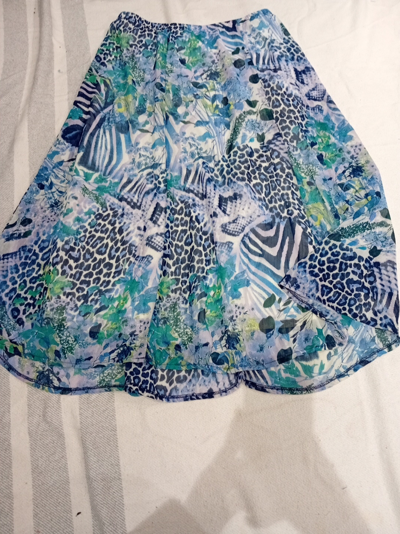 Laura Scott Woman Animal Print Skirt