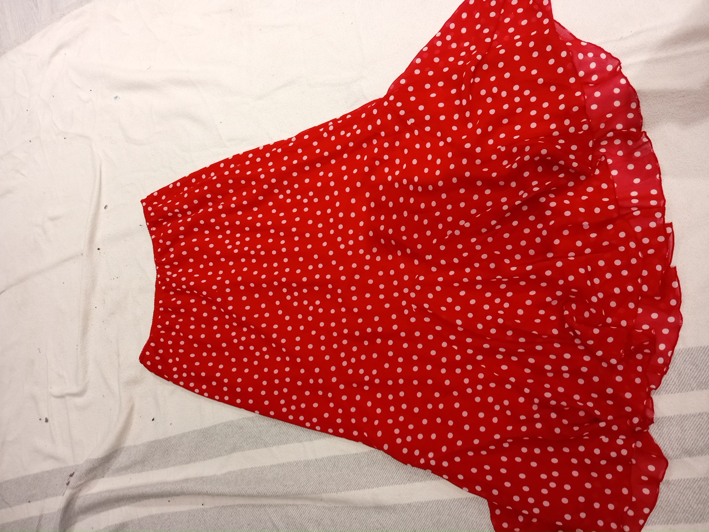 Red Polka Dot Maxi Skirt