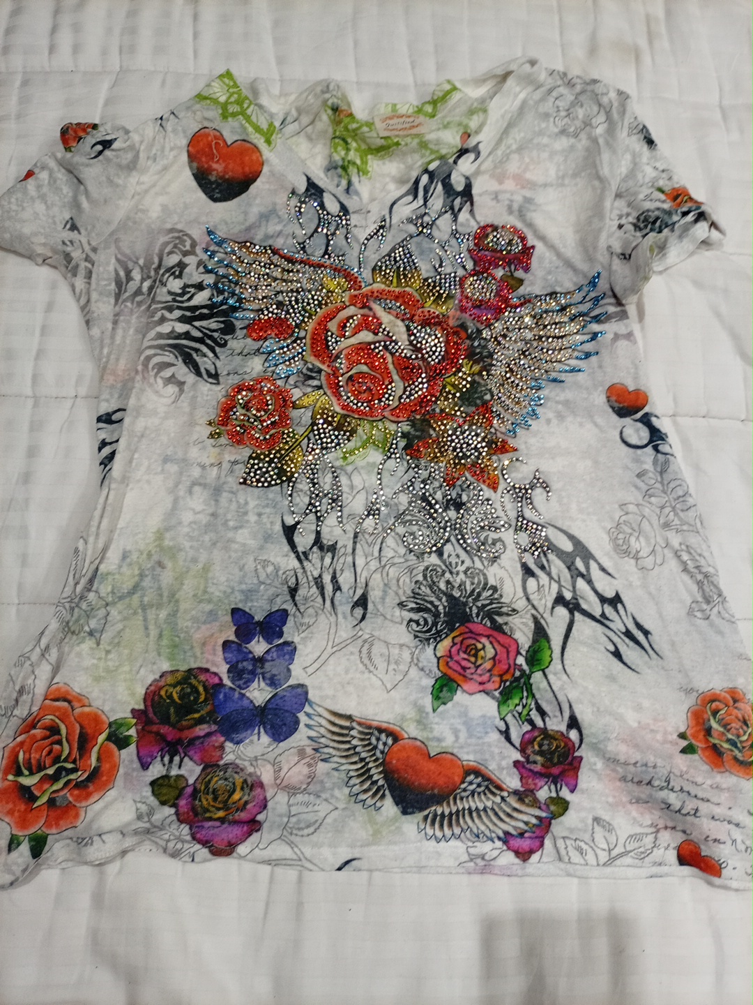 Justified by S-Twelve Embellished Graphic T-shirt