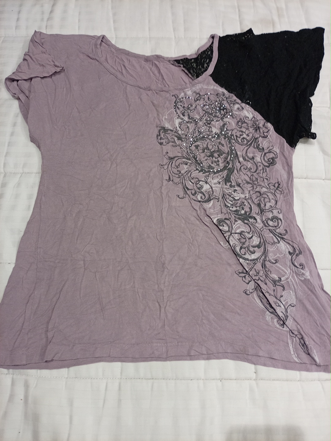 Asymmetrical Embellished T-shirt