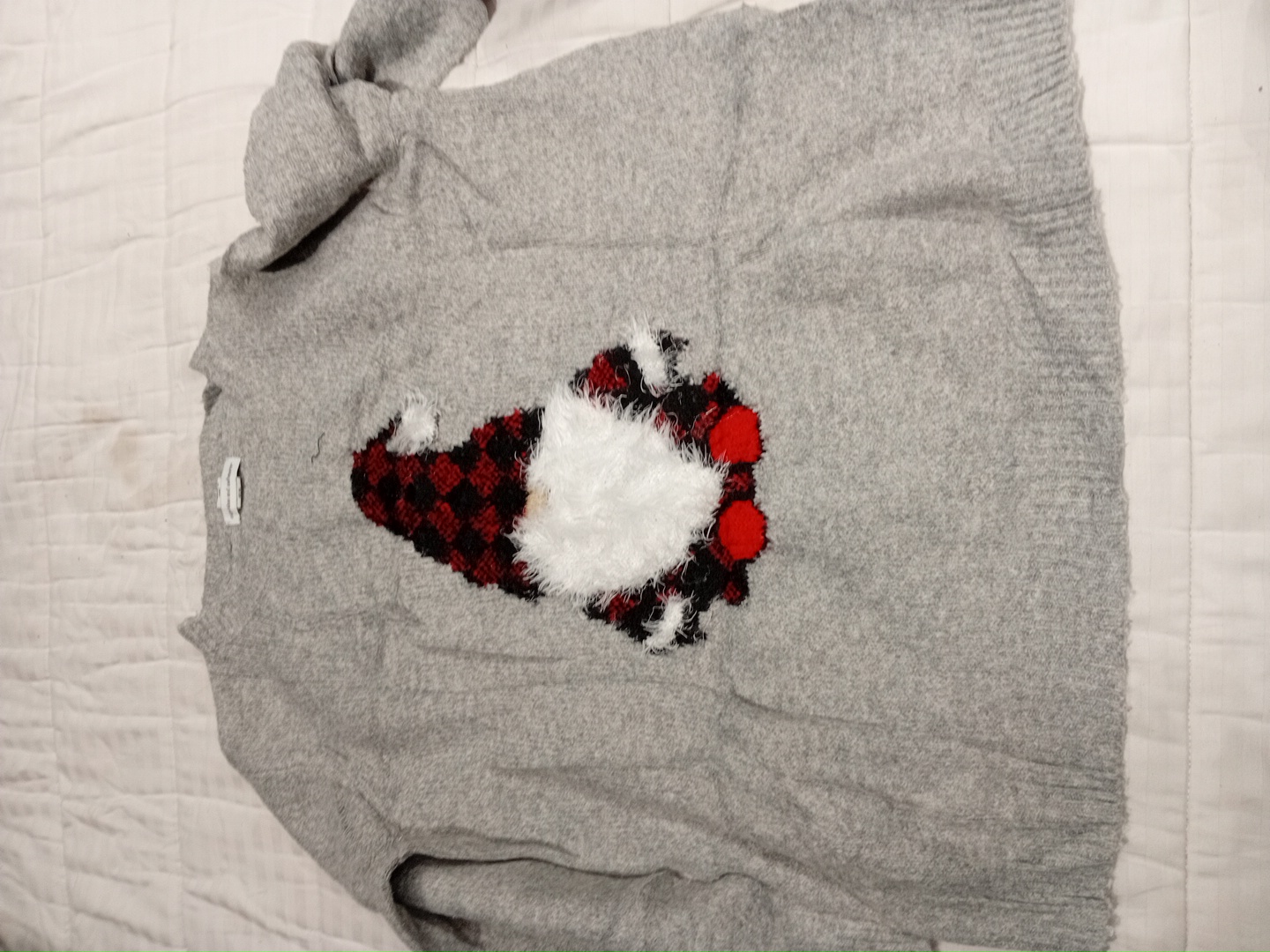 Cupcakes and Cashmere Grey Gnome Sweater