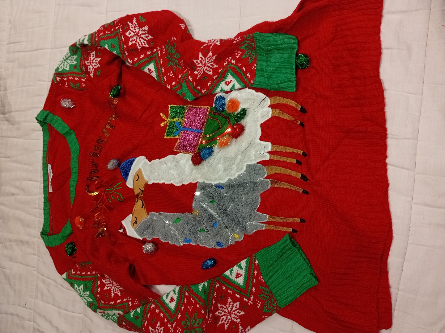 99 Jane Street Ugly Christmas Sweater with Llamas
