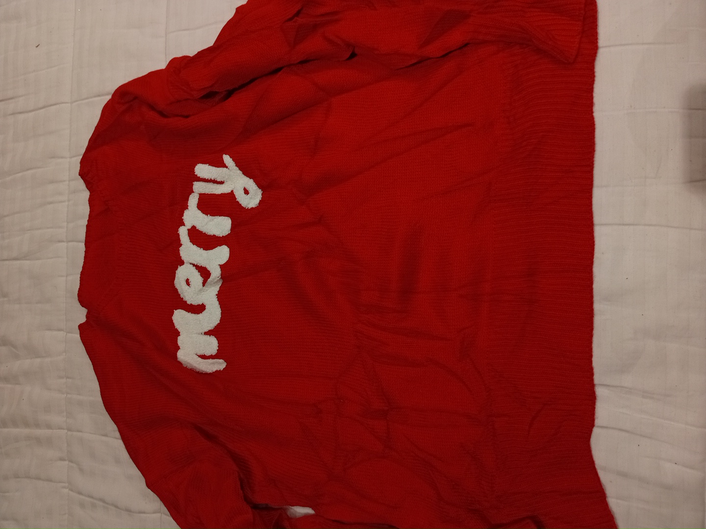 Red Knit "Merry" Sweater