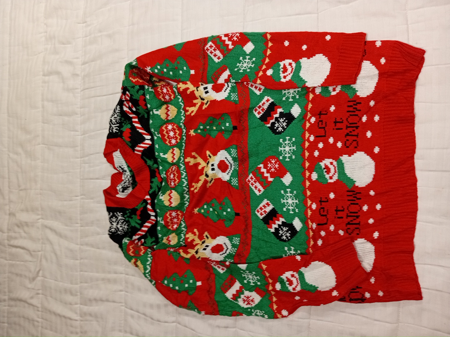 Christmas Sweater with Snowman and Reindeer