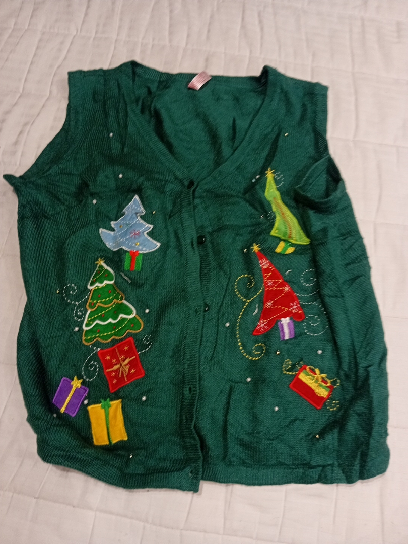 Green Christmas Tree Vest