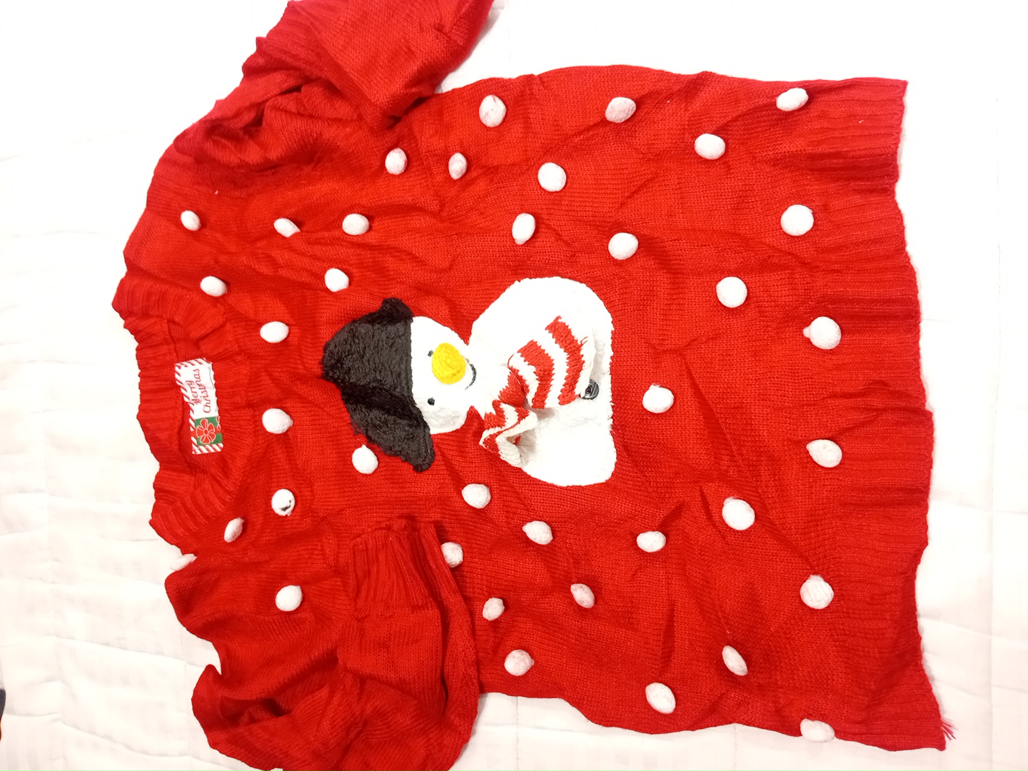 Red Christmas Snowman Sweater