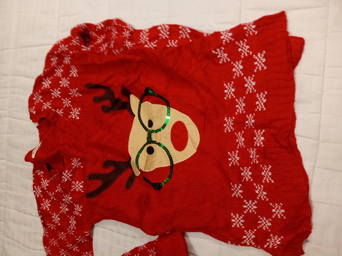Red Reindeer Christmas Sweater