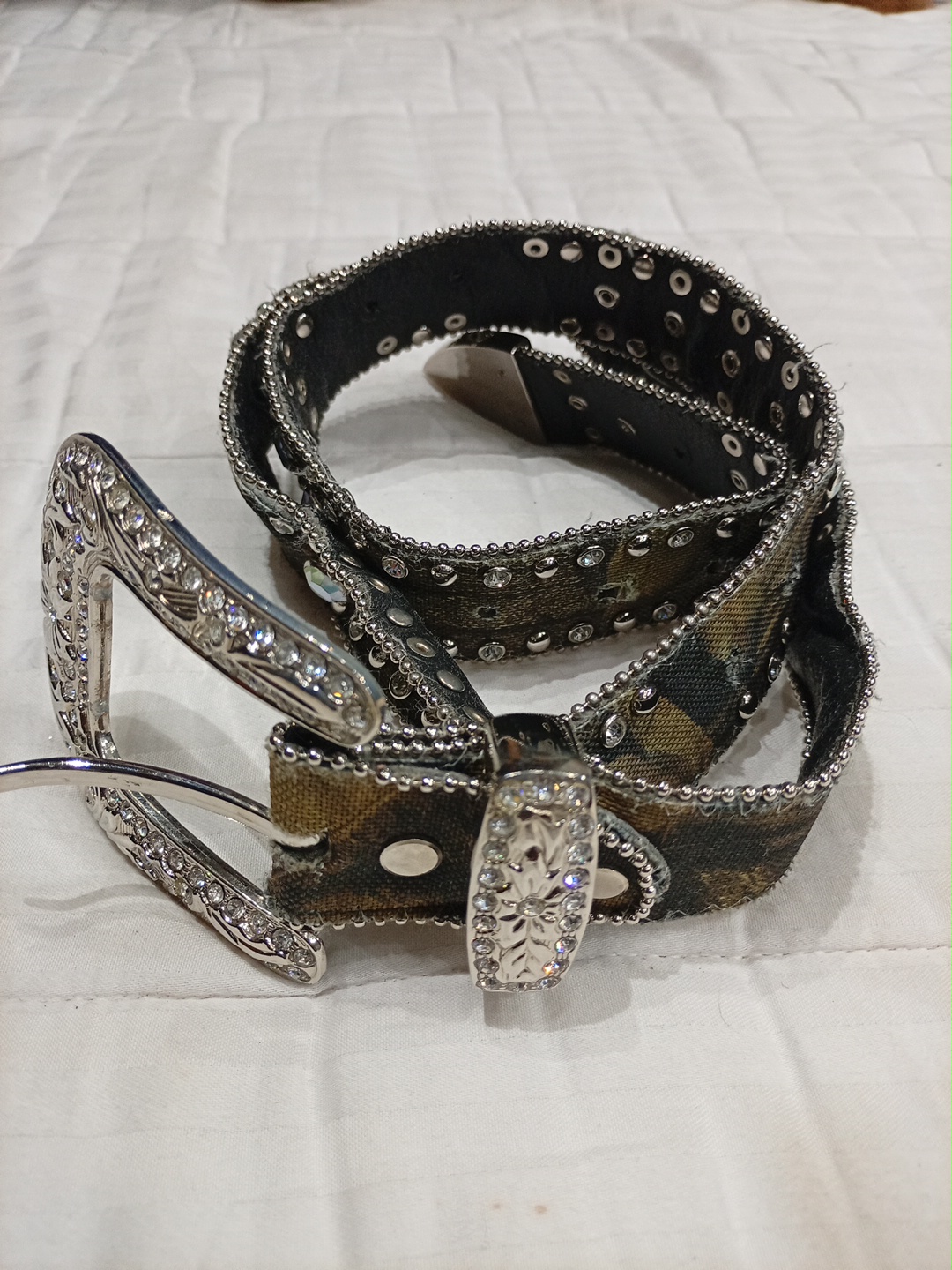 Rhinestone Camo Belt