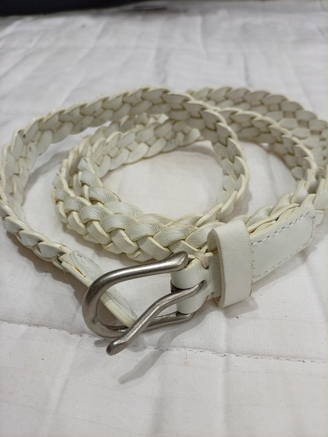 Braided White Belt