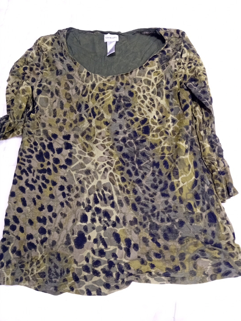 Chico's Animal Print Blouse