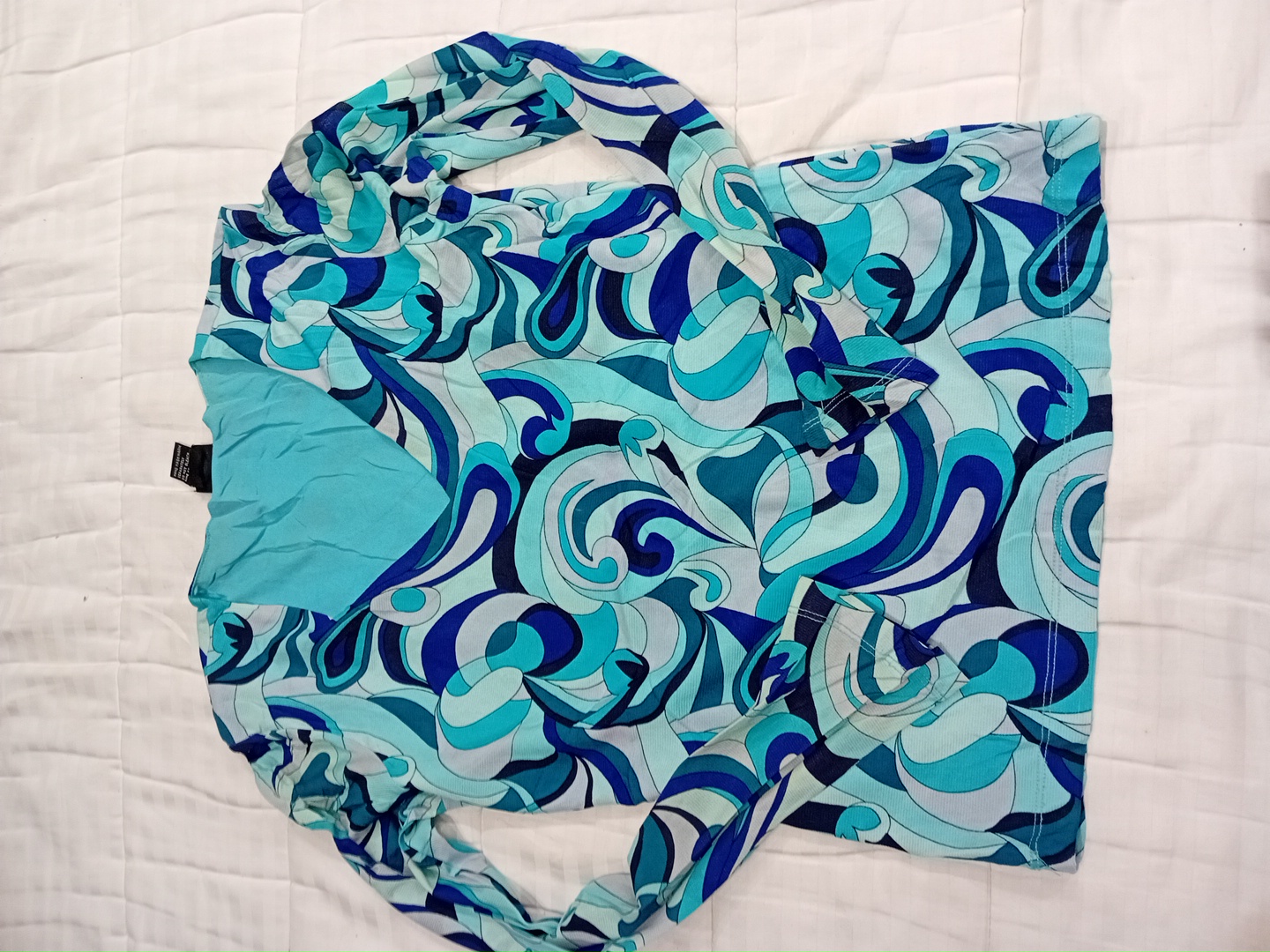 I.N.C International Concepts Blue Patterned Top