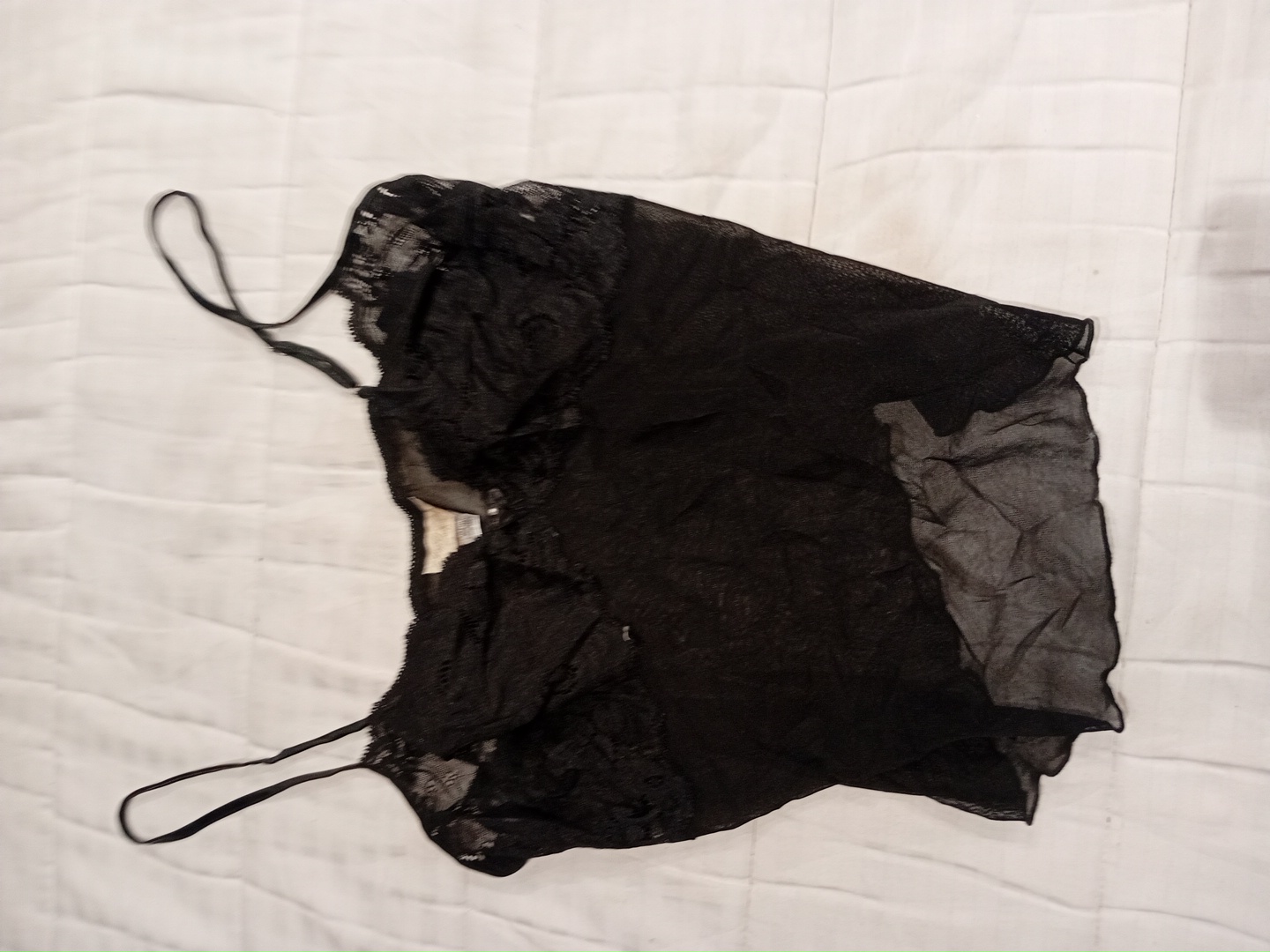 Black Lace Trim Camisole Top