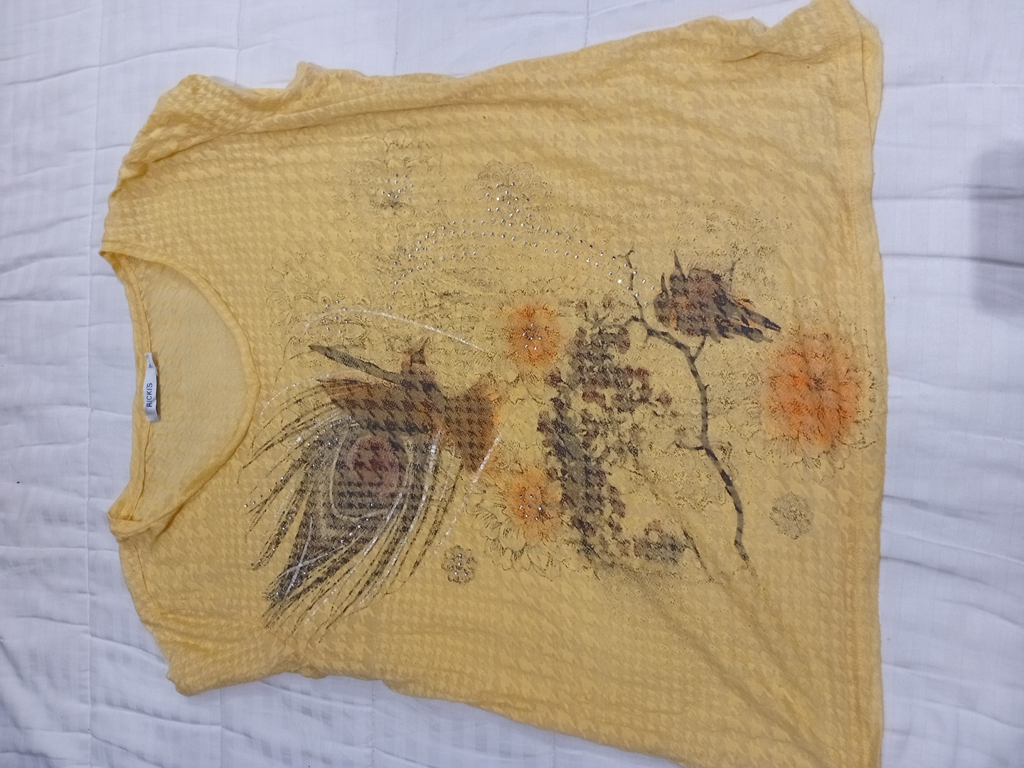 Yellow Graphic Print T-shirt