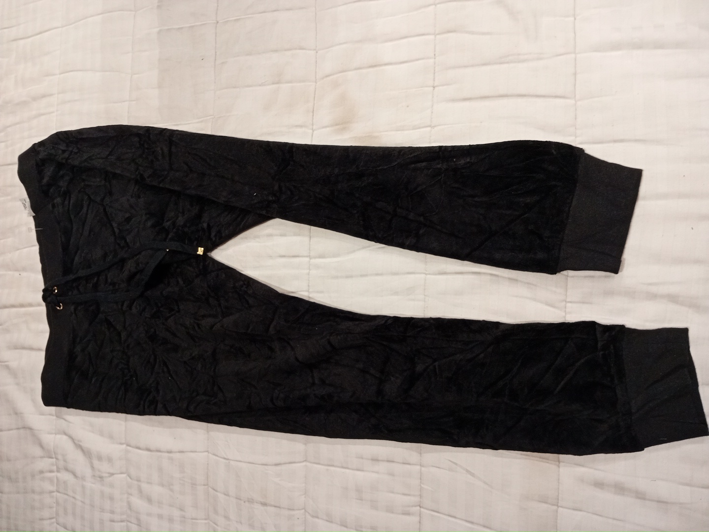 Juicy Couture Black Velour Track Pants