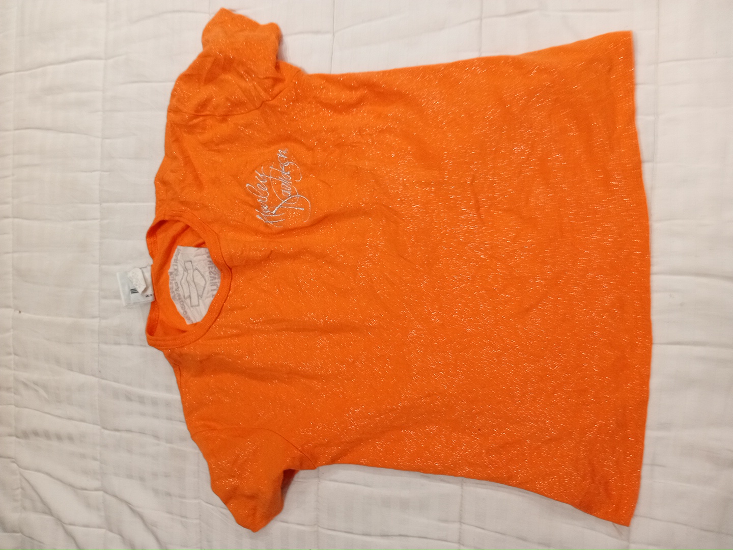 Harley-Davidson Orange Glitter T-Shirt