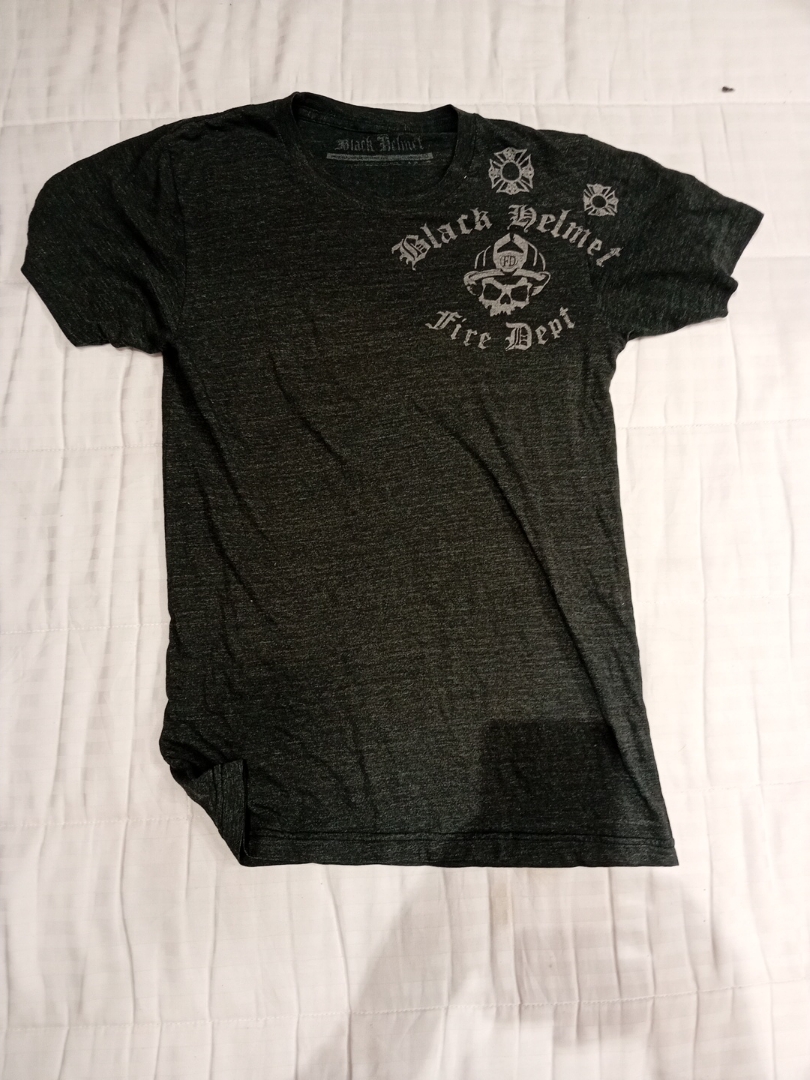 Maglietta dei Vigili del Fuoco del Casco Nero
