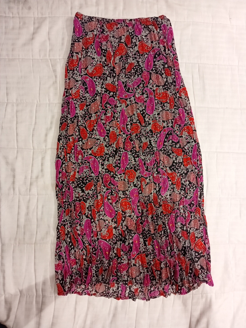 Saia Midi com Estampa Floral