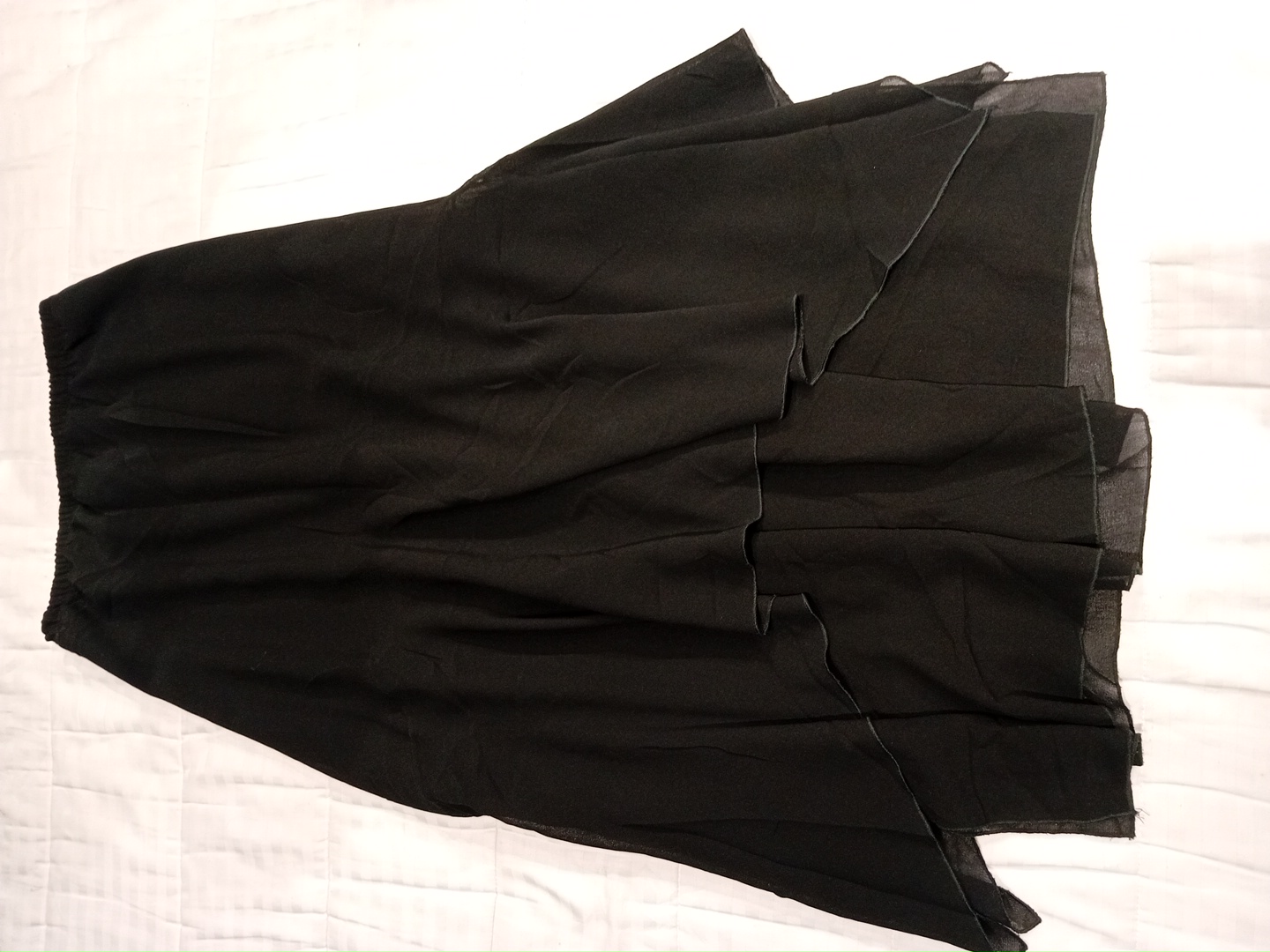 Black Layered Maxi Skirt