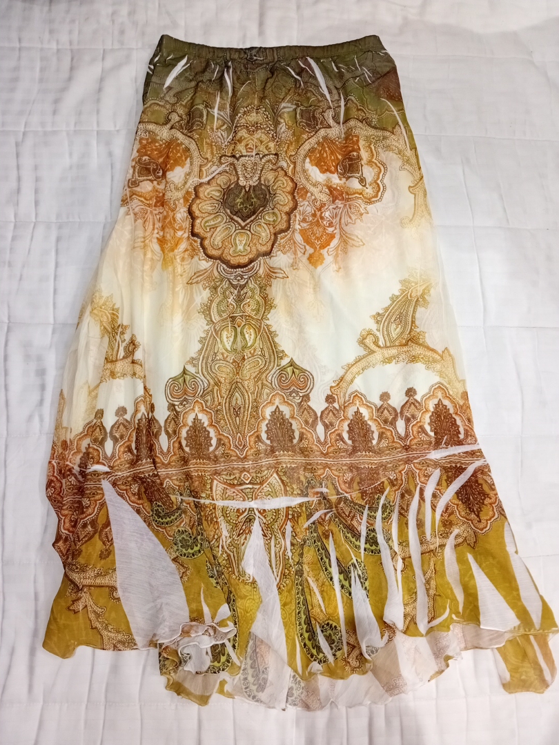 Cal Style Paisley Print Maxi Skirt