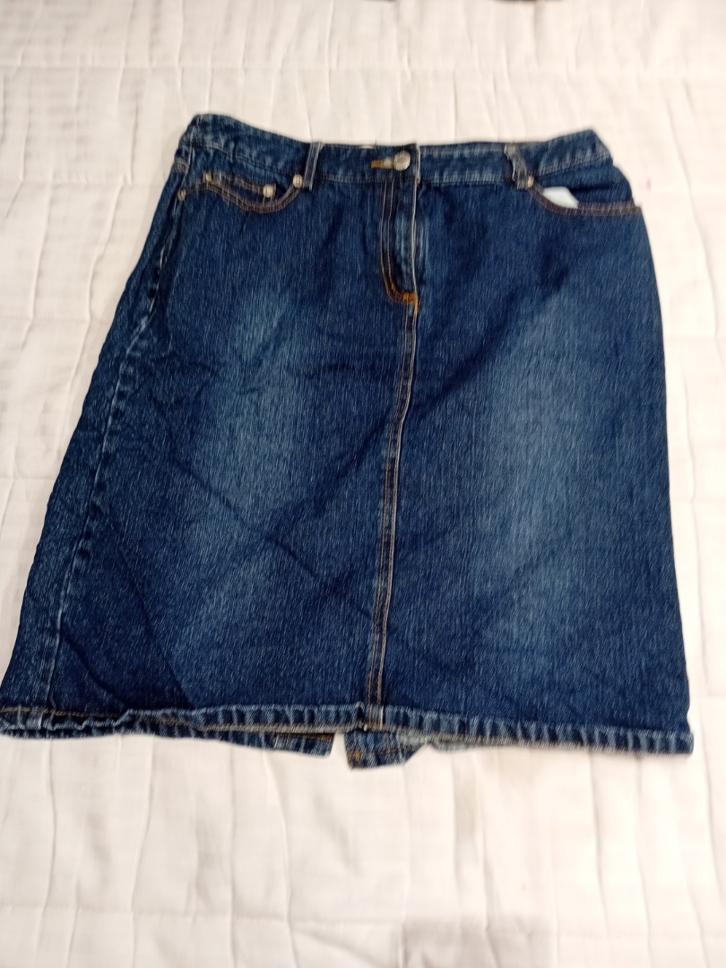 Jupe Midi en Denim Isaac Mizrahi