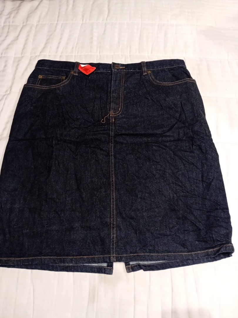 Saia Midi em Denim Ralph Lauren