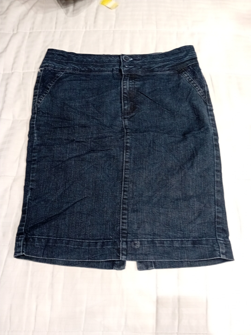 Saias Midi de Jeans Sra. Jane