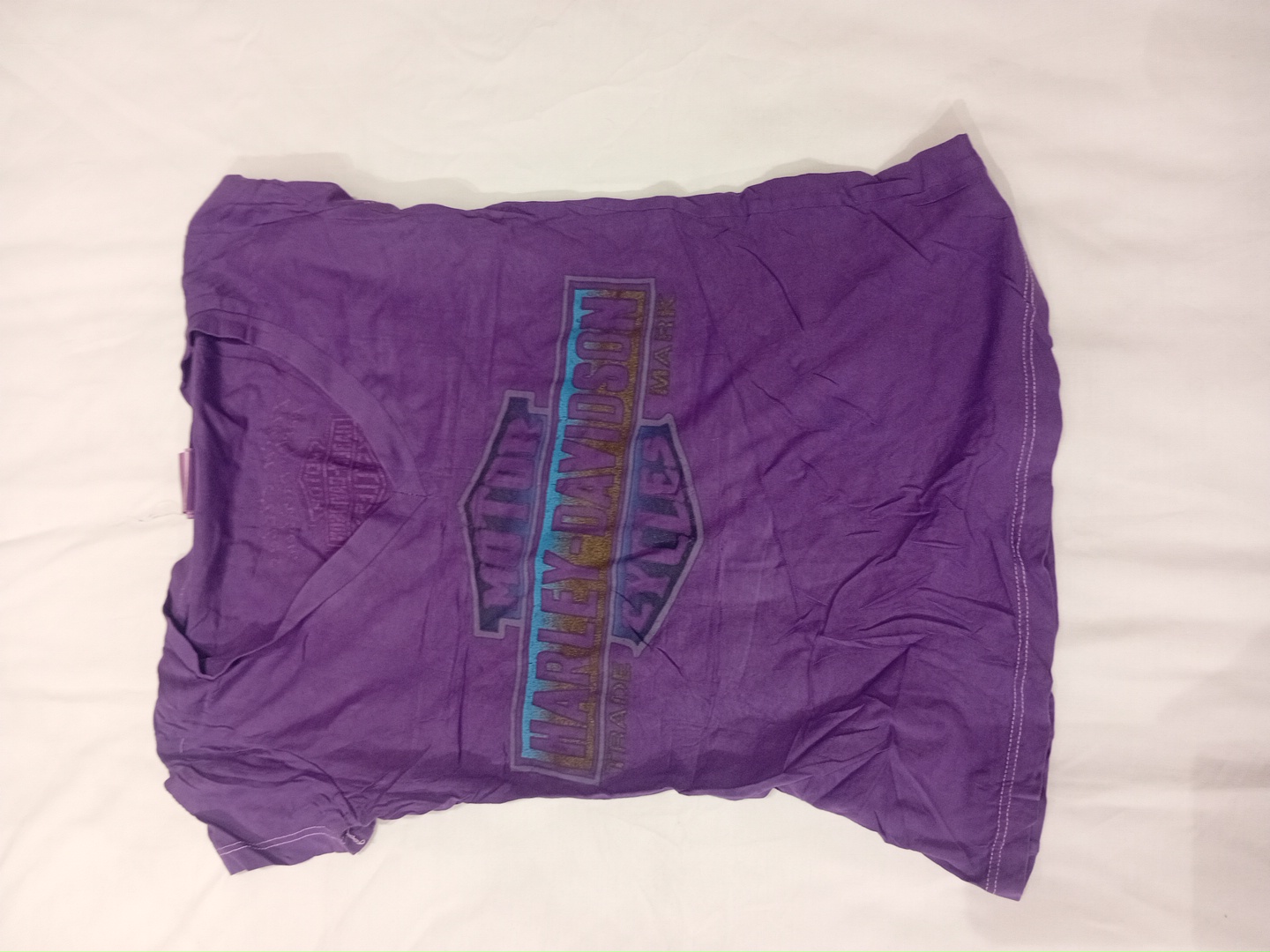 Harley Davidson Lila Grafik T-Shirt