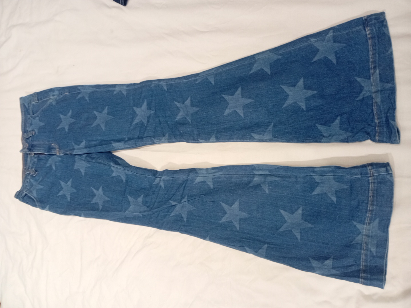 Miss Me Star Print Flare Jeans