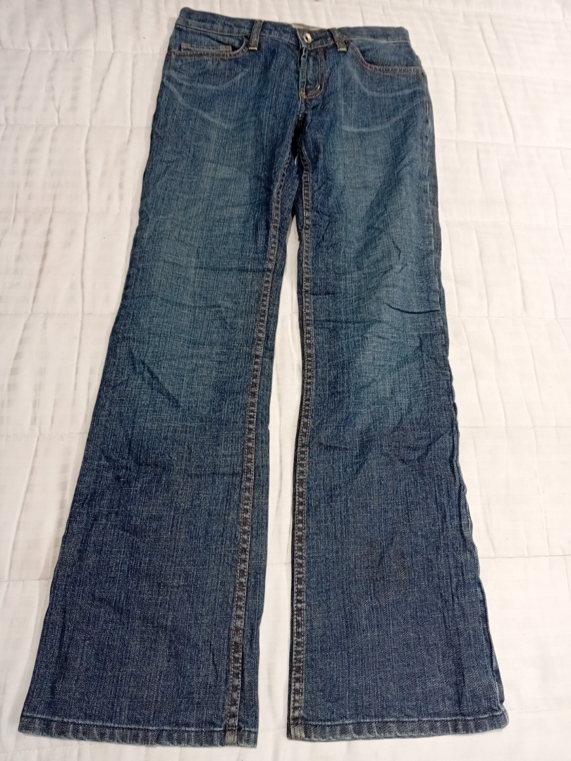 Jeans de campana de tiro bajo X2 Denim Laboratory