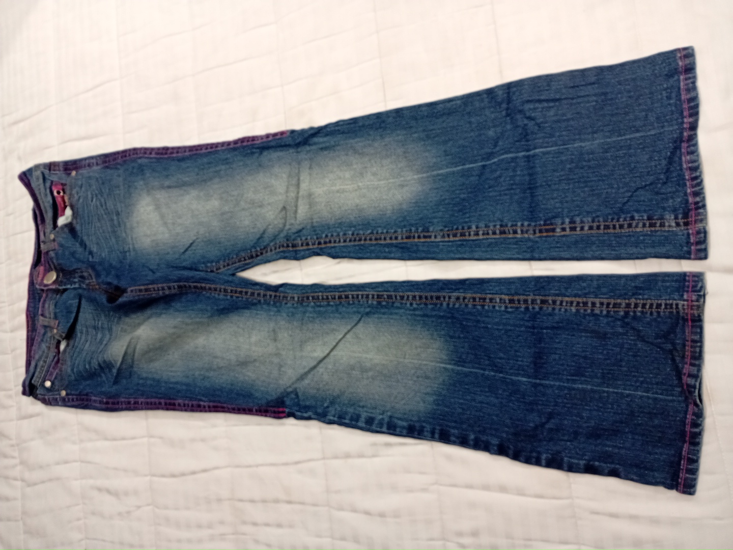 Jeans de campana de bajo corte Makaveli Y2K