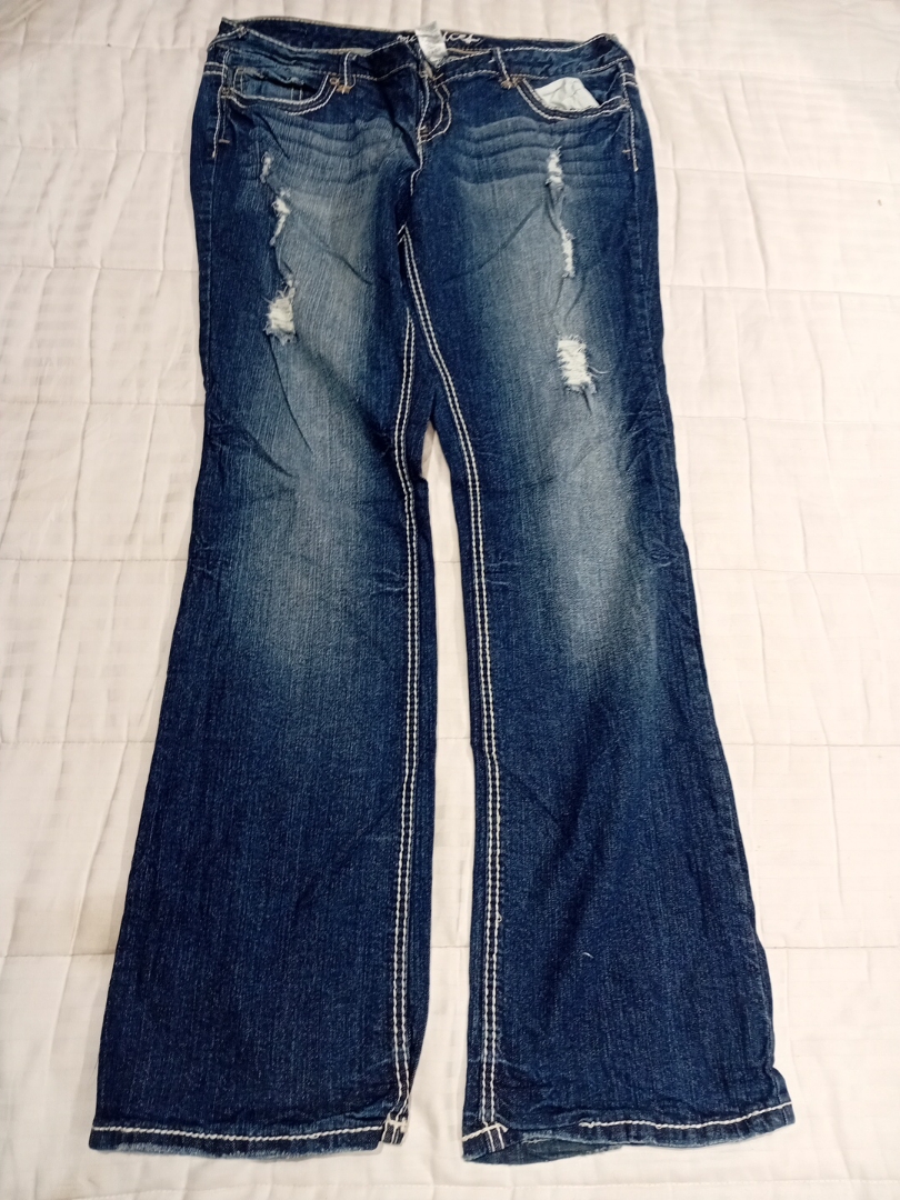 Maurices Distressed Flare Jeans