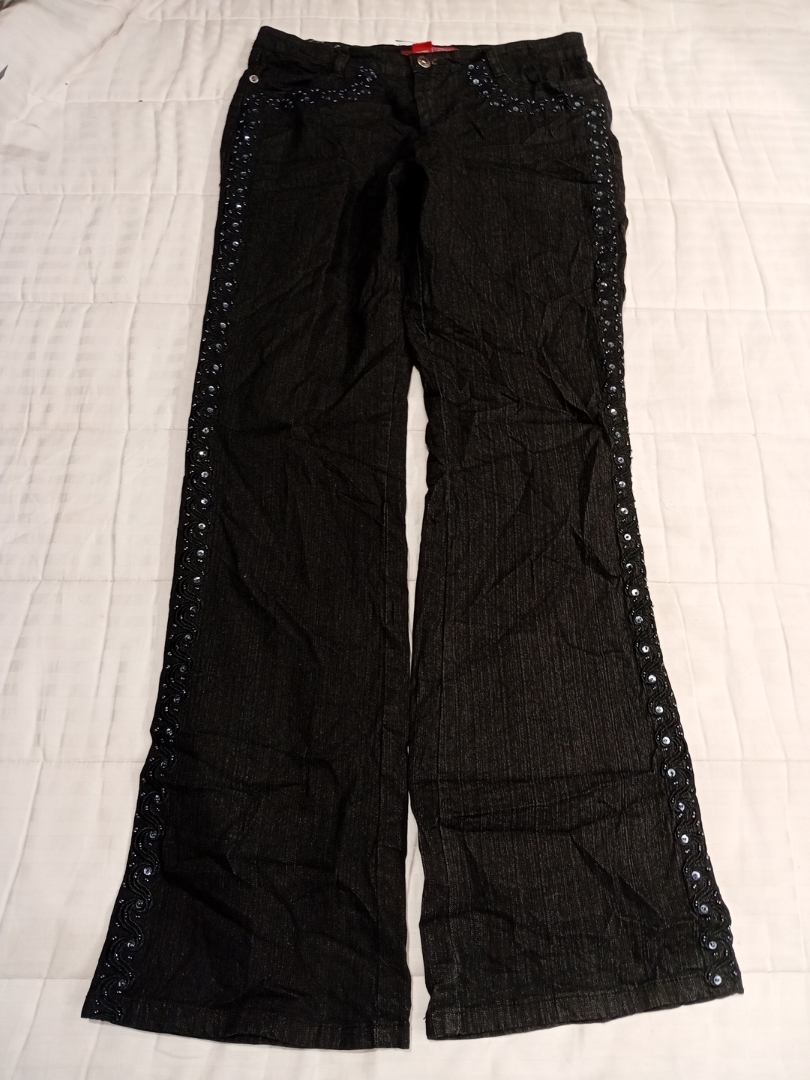 Cosmopolitan Jeans Black Embellished Flare Jeans