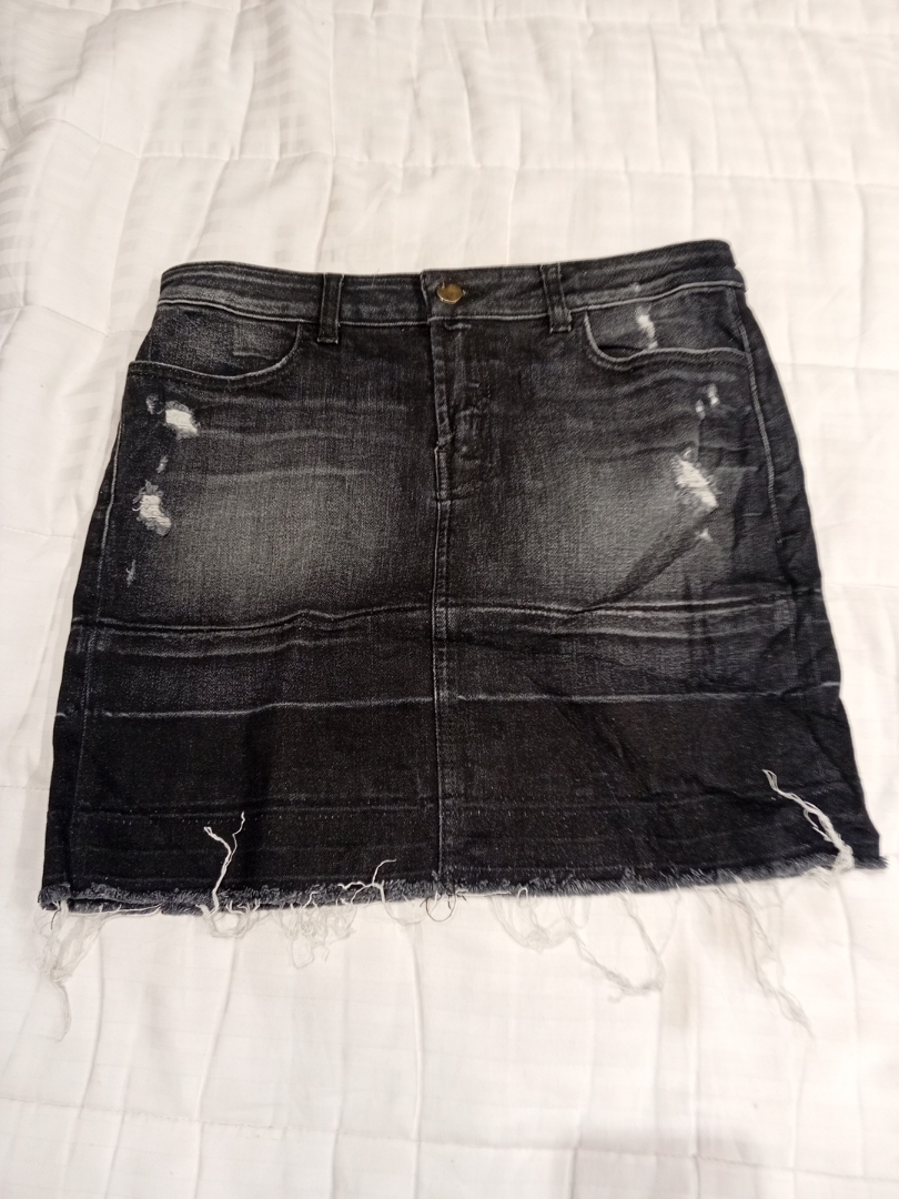 J Brand Falda Mini de Mezclilla Desgastada