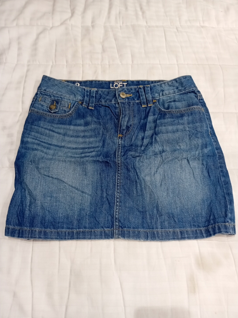 Falda Mini de Denim LOFT