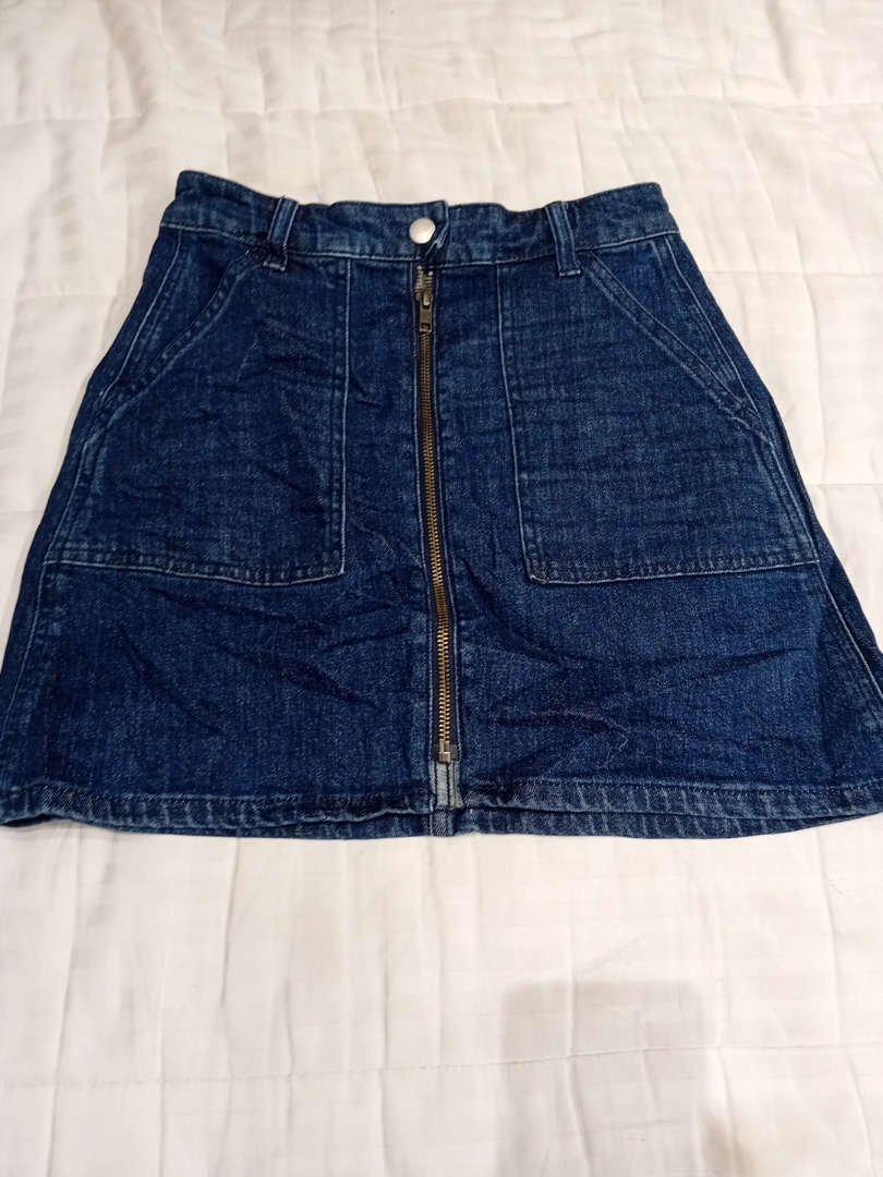 Minifalda de denim Madewell con cremallera