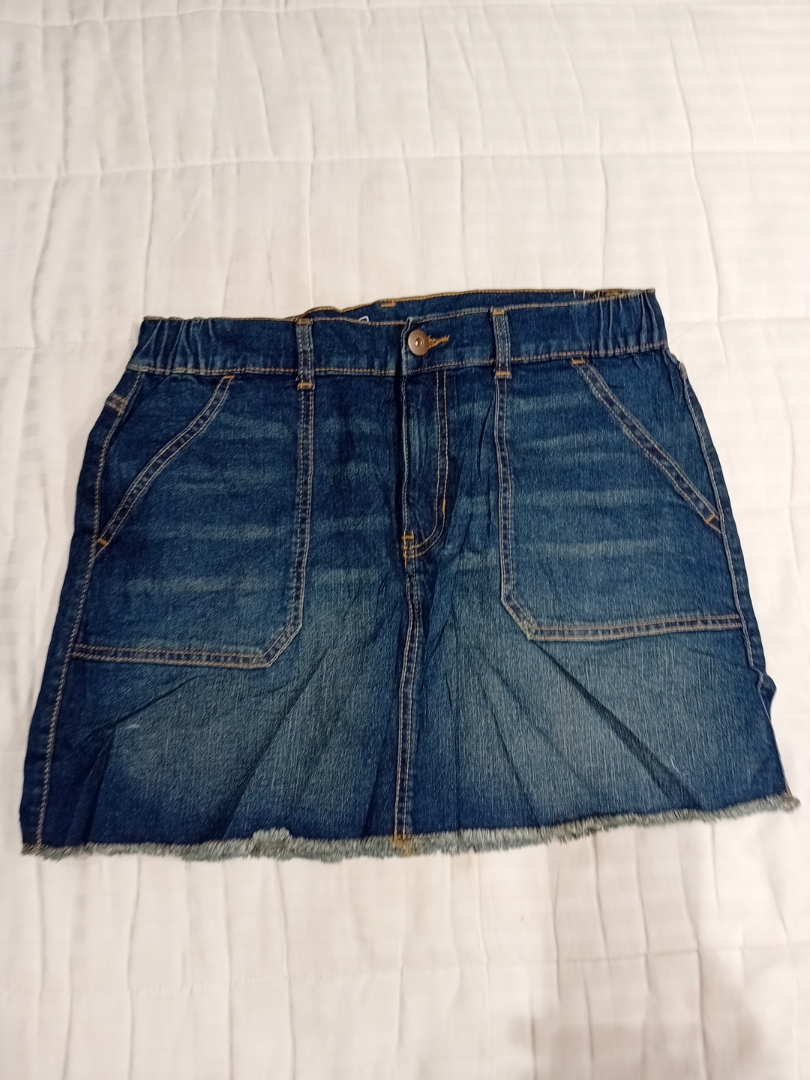 High Rise Denim Mini Skirt